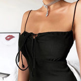 Purpdrank  Independent Station Women's Lace-Up Strap Base Dress Sexy Autumn Winter European American Style in Stock