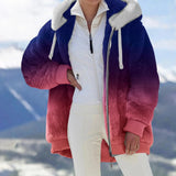 Purpdrank  Autumn Winter Hooded Zipper Sweatshirt Fleece Warm Long Sleeve Jacket Women's Coats Loose Casual Outerwear Sports Tops Hot Sale
