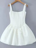 Purpdrank  Sexy backless white mini summer dress women elegant folds evening short dresses woman bodycon prom birthday party dress vestidos