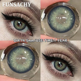 Purpdrank  1 Pair Colored Brown Contact Lenses for Eyes Natural Soft Lens Women Makeup Lens Cosmetics Gray Pupils Yearly Daily Use