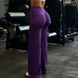 Purpdrank  Pilates Straight Yoga Pants Women's New Straight-Leg Hip-Lifting Slimming Fitness Sports Tight-Fitting Fitness Hip-Lifting Pants