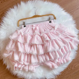 Purpdrank  Japanese Sweet JK Plush Shorts Kawaii Ruffles Lantern Shorts Yellow Black Pink White Pumpkin Pants Lolita Harajuku Y2k Bottoms