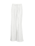 Purpdrank  Women's White Wide Leg Pants, Casual High Waist, Folds Baggy Long Pant, Female All-match Ladies Fashion Trousers, Autumn, Winter