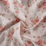 Purpdrank  Women's Printed Loose and Fashionable Casual Dress with Bubble Sleeves and Lace Up High-end A-line Skirt