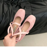 Purpdrank  Round Toe Retro Woman Shoes Female Footwear Casual Sneaker Buckle Strap Mixed Colors Ballet Flats Dress New Ballerinas Rome PU M