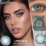 Purpdrank  2Pcs Soft Lenses Blue Contacts Gray Lenses Yearly Fashion Color Contact Lenses for Eyes Beauty Eye Color Makeup Pupils