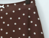 Purpdrank  Sexy Coffee Polka Dot Chiffon Lacing up Backless Camisole Tank Top + Zipper Low Waist Knee Length Mermaid Skirt 2 Pieces 1 Set
