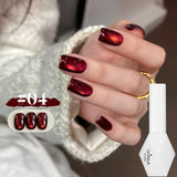 Purpdrank  10ML Red Wine Cat Magnetic Gel Nail Polish Glitter Semi Permanant Soak Off UV LED Gel Varnish For Manicure DIY Nail Supplies