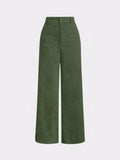 Purpdrank  Corduroy Loose Straight Leg Pants Women's Casual Trousers Spring Autumn Outerwear High Waist Versatile New 2025 Model