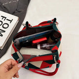 Purpdrank  Adjustable Straps Knitted Tote Bag Large Capaci Portable Handbag for Commuting And Outings Versatile Casual Women's Bag