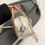 Purpdrank  Mini Square Top-handle Bags For Women Contrast Color Small Boston Shoulder Crossbody Bag 2025 New Luxury Designer Handbags