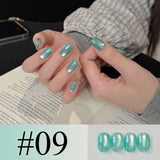 Purpdrank  4-Color Spring Summer Nails Ice Transparent Blue Glass Bead Cat Eye Gel Nail Polish Popular Whitening Versatile Upgrade Gel