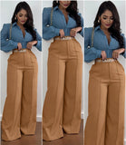Purpdrank  Women Shiny Yellow Capris Pants High Waist Trousers Office Work Lady Full Length Summer Bottoms Capris Autumn Winter