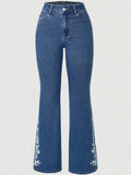 Purpdrank  Women High Waist Wide Leg Pants Hole Straight Pants Long Jeans Casual Trendy Trousers 2026 Spring Autumn New Denim Trousers