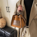 Purpdrank  Mini Drawstring Bucket Bags For Women 2025 Luxury Designer Purses And Handbags Casual Street Small Shoulder Cross Body Bag