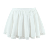 Purpdrank  Ballet Girl White Cotton Spliced Lace Lining Mini Skirt Women Ball Gown Umbrella Skater Skirts with Shorts underwear Summer