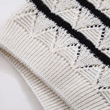 Purpdrank  Spring New Women's Fashion temperament casual versatile striped short knitted short sleeved tight shorts set