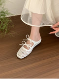 Purpdrank  Summers Cover Toe Weave Women Slippers Elegant Comfortable Slip On Slingback Mules Slides Shoes