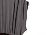Purpdrank  European-style new women's fashion versatile elegant velvet patchwork layered sleeveless short dress