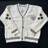 Purpdrank  Christmas Tree Women Cardigan Autumn Winter Knitted Cardigans with Star Embroidery Holiday Sweater Folklore Tops Christmas Gift