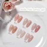 Purpdrank  10ML 6-Color God Girl Nail Polish Gel Nude Pink Glitter Gel Varnish Soak Off UV/LED Gel Polish For Manicure Home Salon DIY