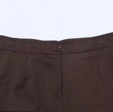 Purpdrank  Spring Summer Cargo Low Waist Shorts Skirts for Women Safari Short Trousers Side Pockets  Casual Street Bottom Deep Brown