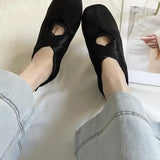 Purpdrank  Shoes Woman Flats Dress Hoof Heels Fabric Rome Rubber PU Shoes Woman Flats Dress Fabric Hoof Heels PU Rubber