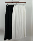 Purpdrank  Spring Summer Front Cross Women's Long Skirts Pockets 2025 New White High Waist Casual Loose Straight Skirts for Women