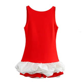 Purpdrank  Luxurious Women Corset Celebrity Evening Dress Elegant Sleeveless O Neck Ruffle Party Graduation Mini Dress Backless Gala Gown