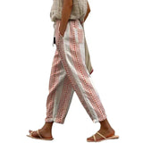 Purpdrank  Multicolor Casual Pants with Drawstring Digital Print Women's New Style Regular Print Cross-Border Long Trousers with Pockets