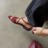 Purpdrank   New Summer Fashion Women Sandals Natural Leather Plus Size 34-41 Cowhide Microfiber Sheepskin Open Toe Buckle Women Shoes