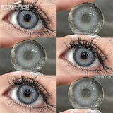 Purpdrank  1 Pair Colored Contact Lenses for Eyes Black Big Lens Gray Pupils Lenses Brown Lenses Fashion Eye Contacts Yearly