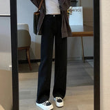 Purpdrank Woman Vintage Wide Leg Jeans Girls High Waist Pants Female Fashion Black Black Grey Retro Blue Light Blue Pink Denim Trousers