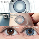 Purpdrank  1Pair Black Contact Lenses with Diopter Yearly 15.00mm Contacts Large Diameter Brown Big Eyes Makeup Soft Pupils