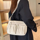 Purpdrank  Creative Large Capacity Shoulder Bags Casual Vintage Crossbody Bags Multifunction Simple Messenger Bag Women Men