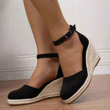 Purpdrank  15 Colors Big Size 43 Summer Bohemian Espadrilles Sandals Women Beach Vacation Shoes Comfy Walk High Heels Wedges Sandals
