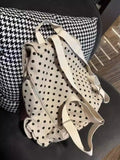Purpdrank  Retro Japanese Polka Dot Pocket Backpack with Large Capacity Casual Bag