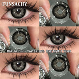Purpdrank  2pcs Black Series Color Contact Lenses Natural Gray Eye Lens Beautiful Pupils Yearly Fashion Brown Softlens Cosmetics