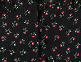 Purpdrank  Sexy Black Floral Chiffon Sling Dress Women Front Open Buttons V neck Ruffles Hem Short Dresses Femme Mini Vestidos Robe