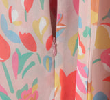 Purpdrank  Sexy Halter Collar Pink Gradient Tie dye print Cross lacing up Bow Backless Sling Dress Women Irregular Mini Dresses Robe