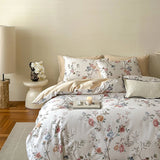 Purpdrank  600TC Egyptian Cotton Floral Style Prints Bedding Set Single Double Queen King Size Duvet Cover Flat/Fitted Bed Sheet Pillowcase