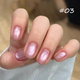 Purpdrank  Pink Peach Cat Magnetic Gel Nail Polish-CAT EYES High Transparency Easy Sparkling Shine,Perfect for Women Gift For Summer