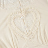 Purpdrank  Vintage Court Style Embroidery Hollow Out Turtleneck Long Sleeve Y2k All Match T-Shirts