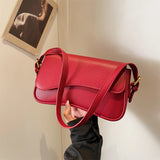 Purpdrank  Irregular Shapes Crossbody Bags For Women Red Lychee Pattern Flap Shoulder Bag Casual Street Simple Fashion Satchels 2025