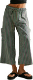 Purpdrank   New Spring Summer Colorful Striped Pants Casual Fashion Loose Lace Up Straight Pants Women