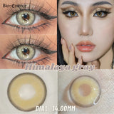 Purpdrank  2Pcs Natural Brown Colorcon Contacts Lenses Yearly OMG Series Korean New Fashion Gray Yearly Green Makeup Pupils