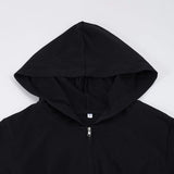 Purpdrank  Women Casual Striped Color Block 2-Piece Set Zip Up Long Sleeve Crop Hoodie & Shorts Matching Suits Streetwear Tracksuit