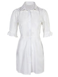 Purpdrank  Summer Fashion Turn Down Collar Short Sleeve Button Down Shirt Dress