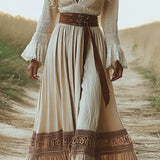 Purpdrank   Ladies Vintage Western Cowgirl Ethnic Style Print Boho Dress