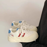 Purpdrank  Women's Casual Versatile Spring 2025 Platform Sneakers Flat Bottom Shoes Rubber Upper Polyurethane Insole And Lining